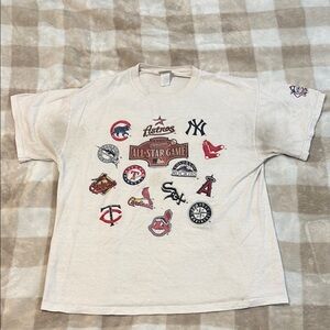 Lee Cream and Red Short Sleeve Tees